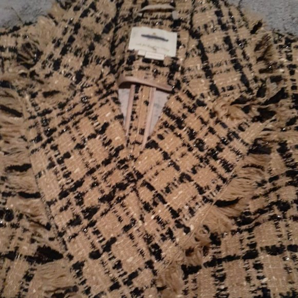 Kate Spade Bi-Color Metallic Plaid Blazer New! - Picture 7 of 9